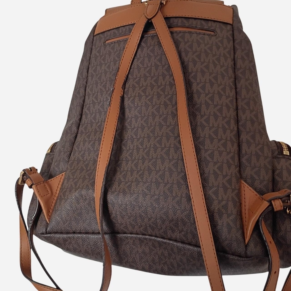 Michael Kors Brown Logo Drawstring Backpack with … - image 2